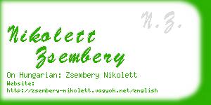 nikolett zsembery business card